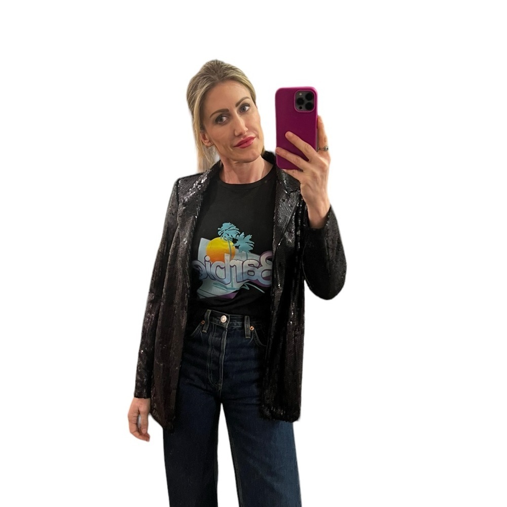 NWT Black sequined blazer - Picture 7 of 9